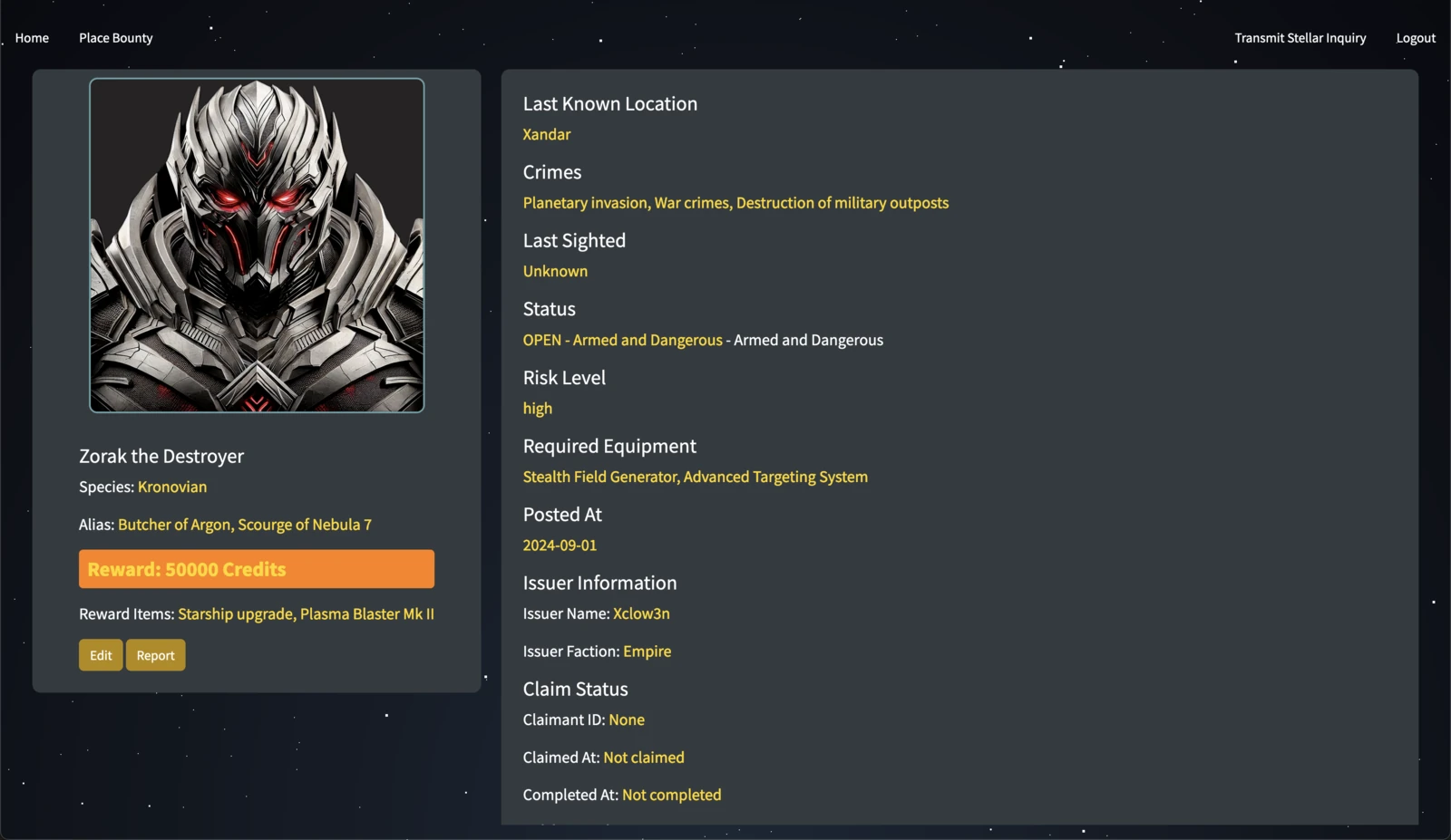 Admin Features - Edit Bounties