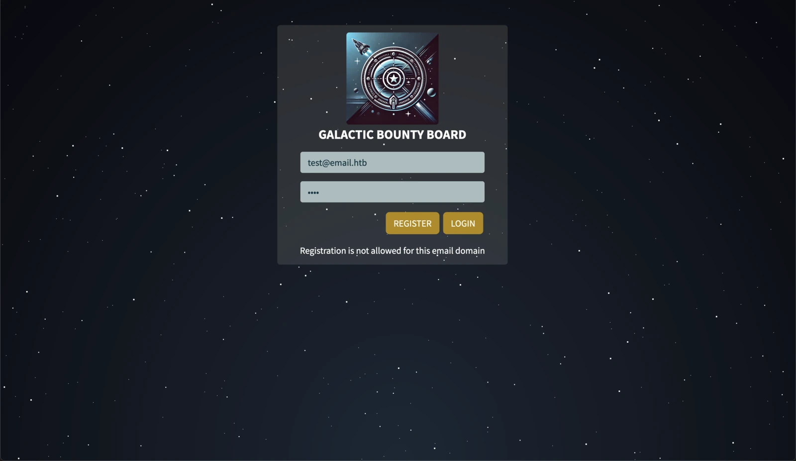 Registration Error