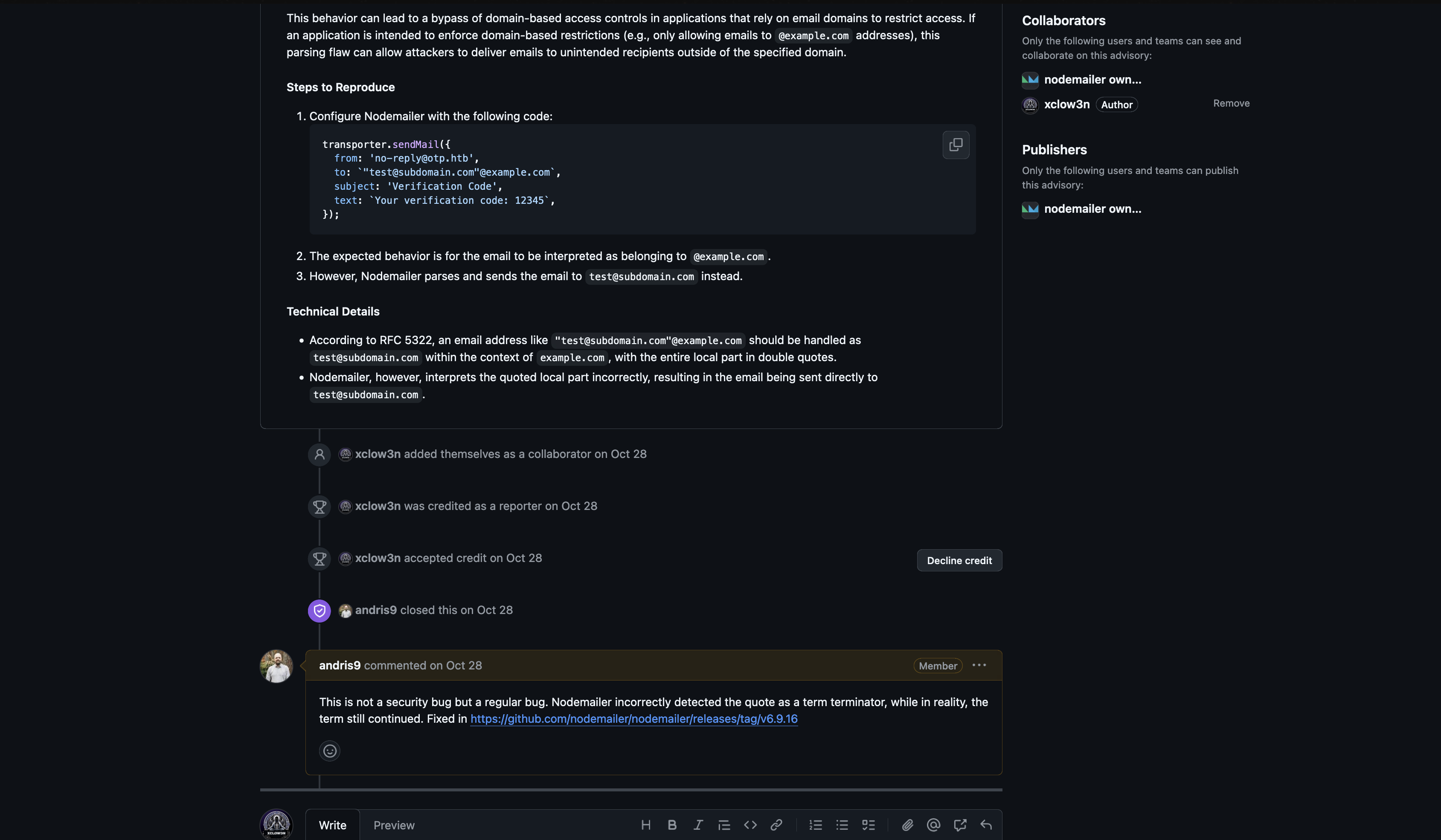Nodemailer Issue 2